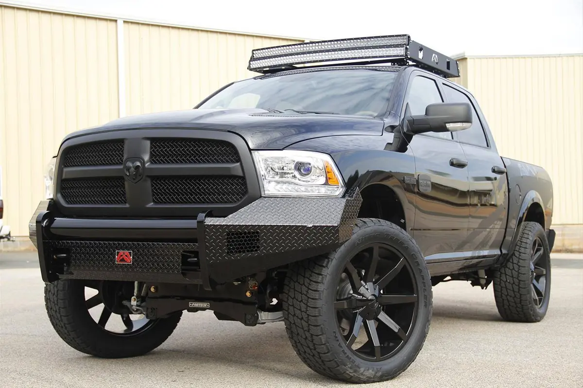 Fab Fours Black Steel No Guard Front Bumper 2009-2012 Dodge 1500 Dr09-K2461-1 1