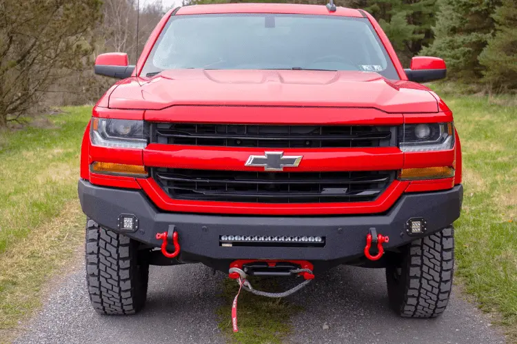 Fishbone Offroad Chevy Silverado 1500 2016-2018 Front Bumper Rockfish Winch Ready Fb22388 1