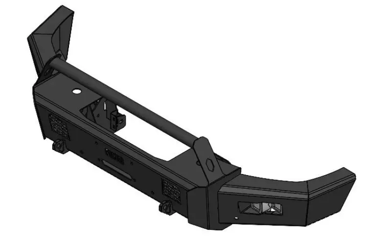 Flog Industries Fifs-C2535-2427F-Bb 2024-2027 Chevy Silverado 2500/3500 Frontier Series Front Winch Bumper Bull Bar 2