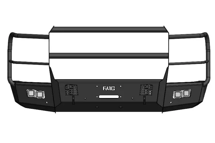 Flog Industries Fifs-C2535-2427F-Fg-S 2024-2027 Chevy Silverado 2500/3500 Frontier Series Front Winch Bumper Full Guard With Sensors 1