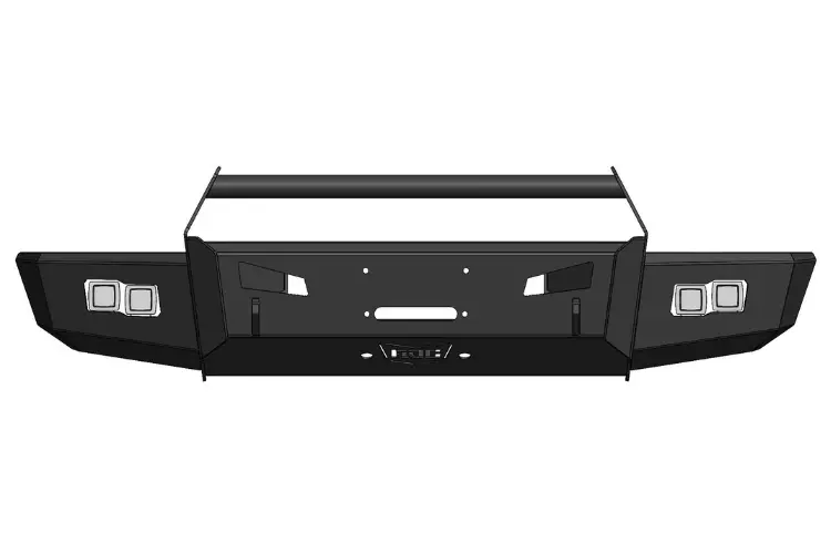 Flog Industries Fifs-F2555-2327F-Bb-Ac-S 2023-2027 Ford F450/F550 Superduty Frontier Series Front Winch Bumper Bull Bar With Adaptive Cruise And Sensors 1