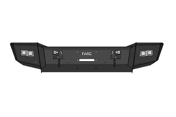 Flog Industries Fifs-D2535-2019+F  2019-2024 Dodge Ram 2500/3500 Frontier Series Front Winch Bumper Base 1