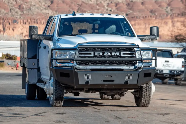 Flog Industries Fifs-D2535-2019+F-Fg-S 2019-2024 Dodge Ram 2500/3500 Frontier Series Front Winch Bumper Full Guard With Sensors 1