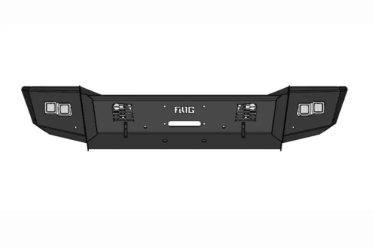 Flog Industries Fifs-D2535-2019+F-S 2019-2024 Dodge Ram 2500/3500 Frontier Series Front Winch Bumper Base With Sensors 1