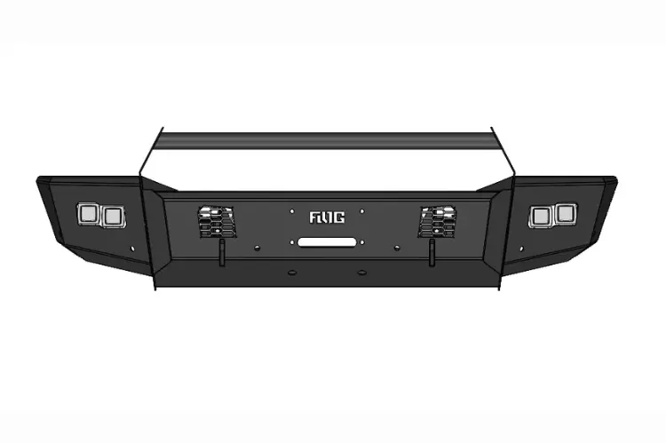 Flog Industries Fifs-D4555-2019+F-Bb-S 2019-2024 Dodge Ram 4500/5500 Frontier Series Front Winch Bumper Bull Bar With Sensors 1