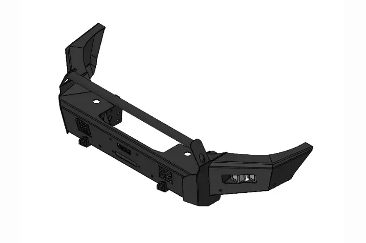 Flog Industries Fifs-D4555-2019+F-Bb-S 2019-2024 Dodge Ram 4500/5500 Frontier Series Front Winch Bumper Bull Bar With Sensors 2