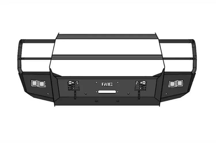Flog Industries Fifs-D4555-2019+F-Fg-S 2019-2024 Dodge Ram 4500/5500 Frontier Series Front Winch Bumper Full Guard With Sensors 1