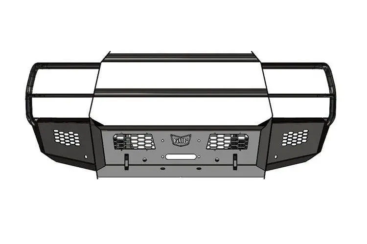 Flog Industries Fifs-D2535-1018F-Fg-S 2010-2018 Dodge Ram 2500/3500 Frontier Series Front Winch Bumper Full Guard With Sensors 1