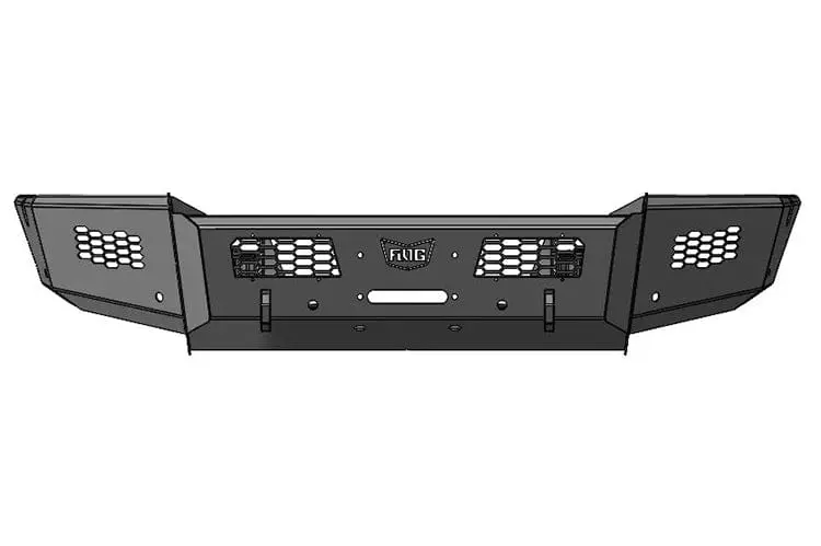 Flog Industries Fifs-D4555-1018F-S 2010-2018 Dodge Ram 4500/5500 Frontier Series Front Winch Bumper Base With Sensors 1
