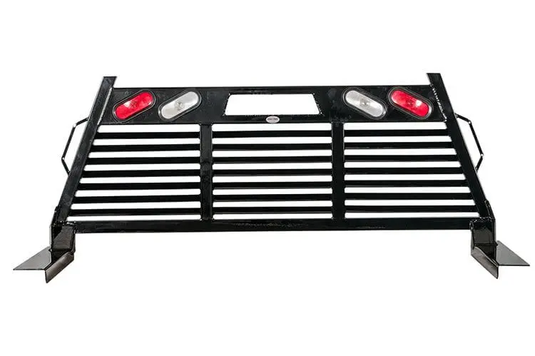 Frontier 110-19-9008 Ford F250/F350 Super Duty 1999-2016 Hd Heavy Duty Full Louvered Incl. Lights One-Piece Welded Headache Rack 1