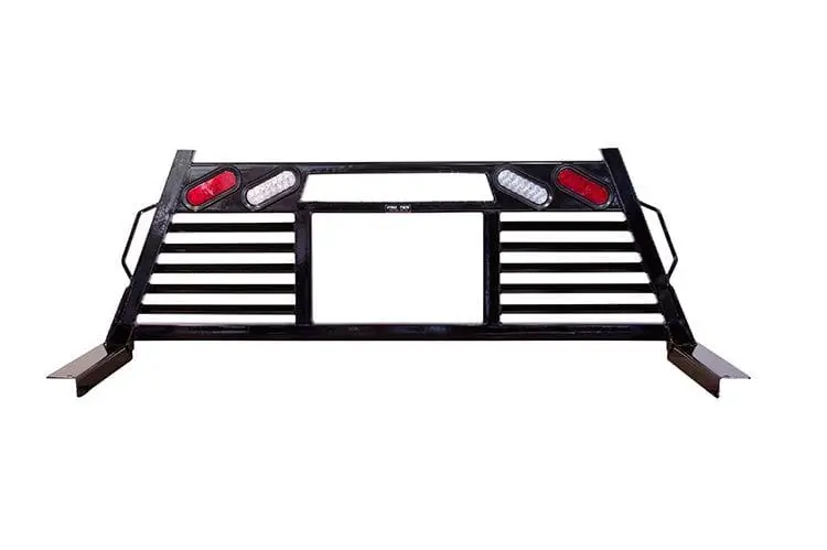 Frontier 110-41-0009 Dodge Ram 2500/3500 2010-2024 Heavy Duty Open Window Headache Rack With Lights 1