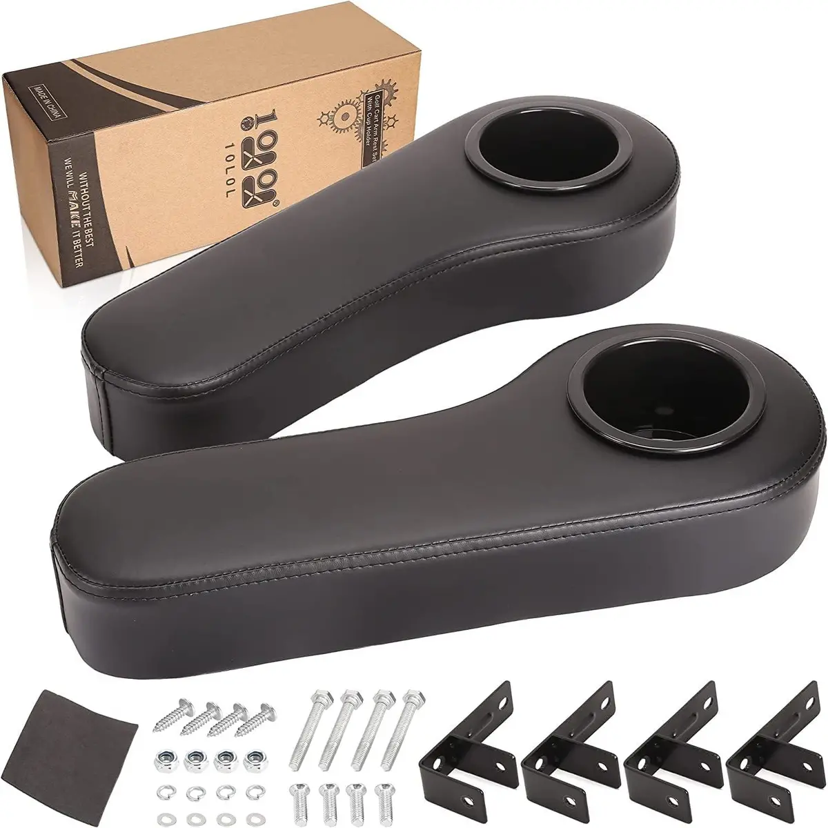 Golf Cart Armrest With Cup Holder For Club Car Ezgo Yamaha - 10L0l 1