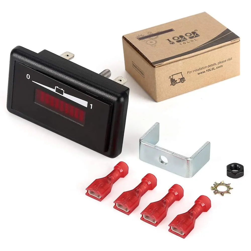 Golf Cart Battery Gauge For Ezgo Club Car Yamaha Charge Status Meter - 10L0l 1
