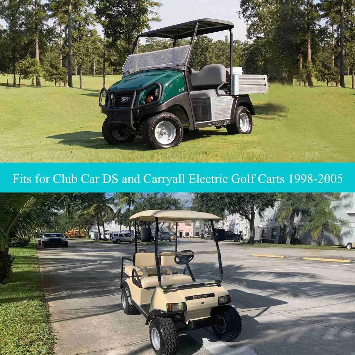 Golf Cart Battery Hold Down Plate And Rod Kit For Club Car Ds & Carryall 1998-2005 - 10L0l 2