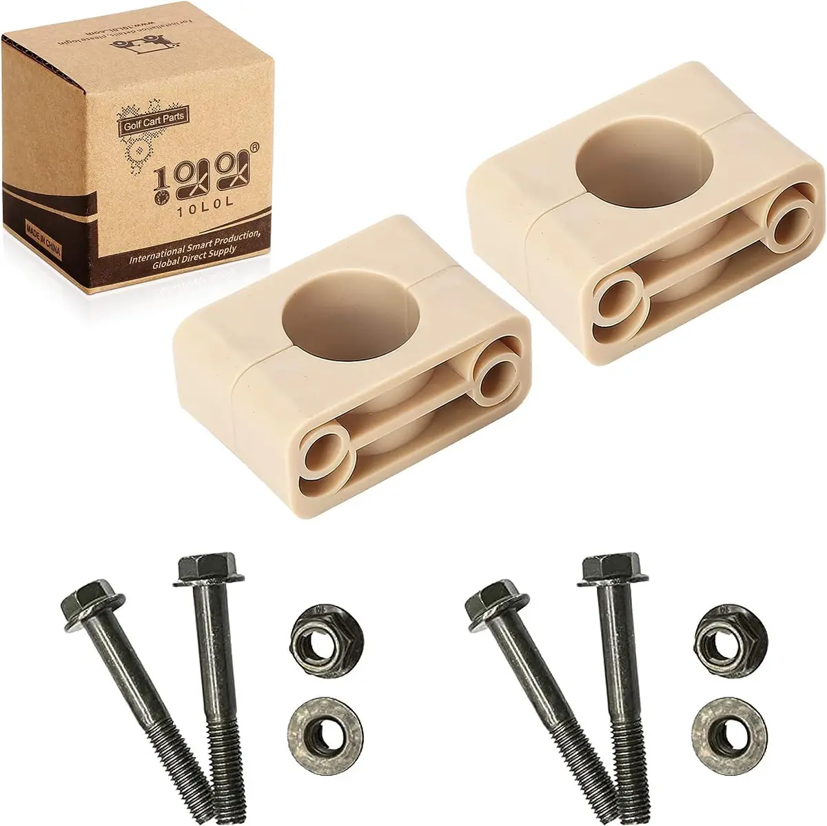 Golf Cart Brake Block Mounting Set For Club Car Ds 1981-Up G&E - 10L0l 1