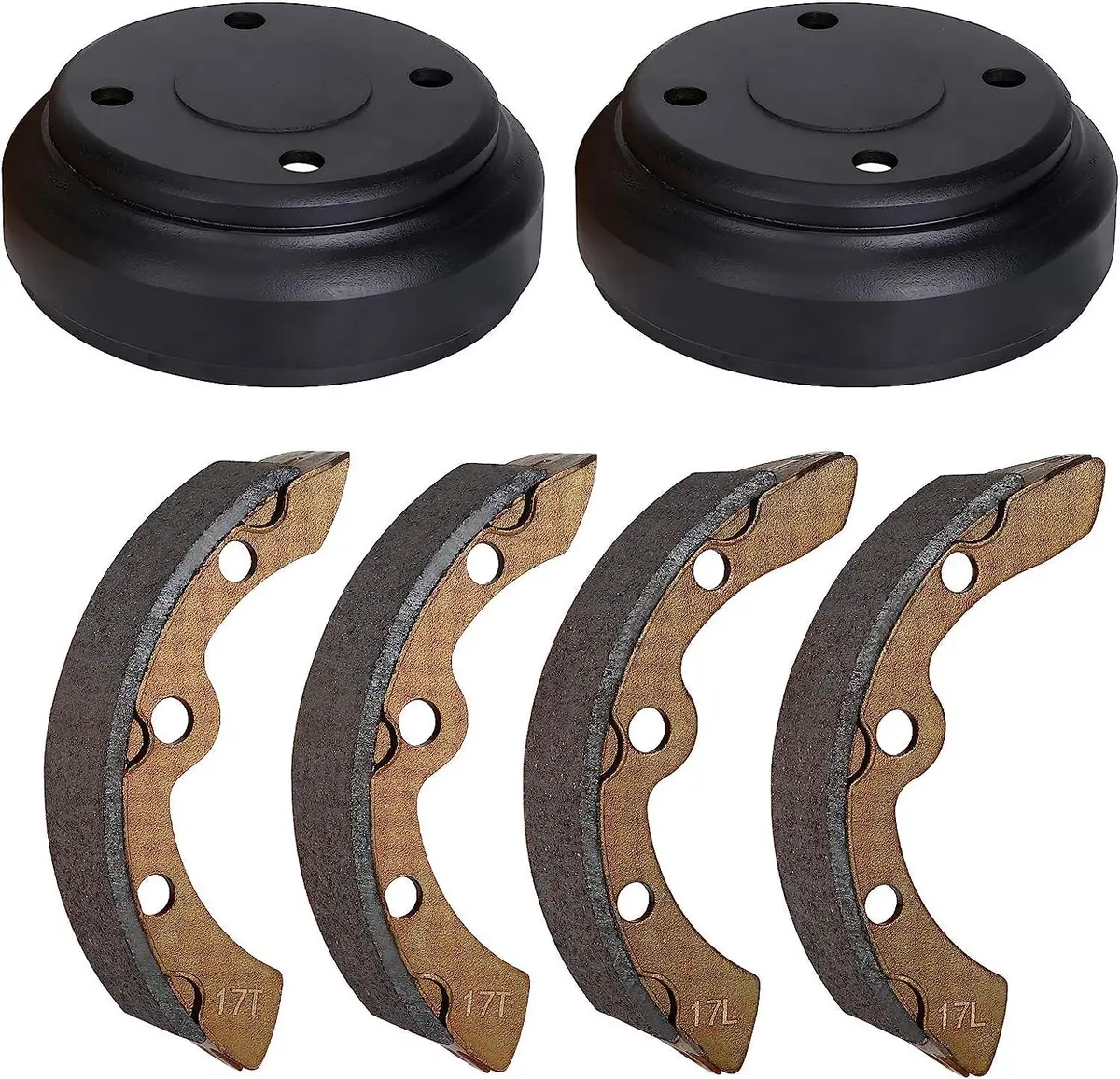 Golf Cart Brake Pads And Brake Drum Deluxe Set For Club Cart Ds Precedent - 10L0l 1