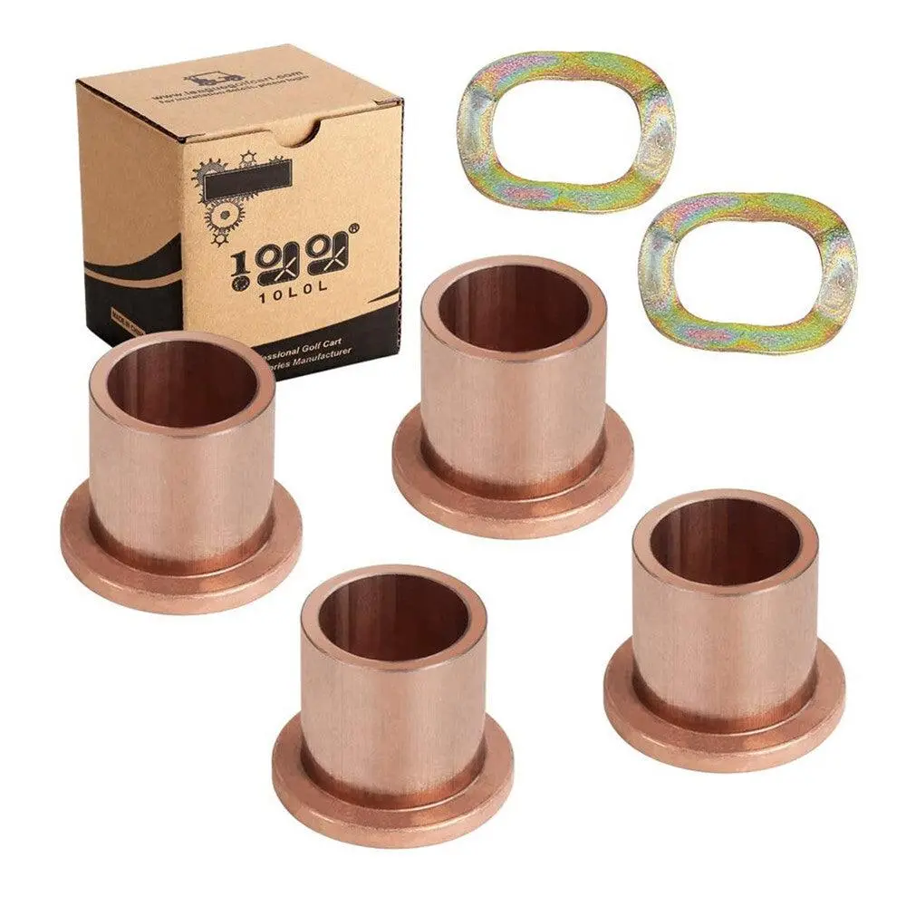 Golf Cart Flanged Spindle Bronze Bushing, King Pin Steering Knuckle Bushing Kit - 10L0l 1