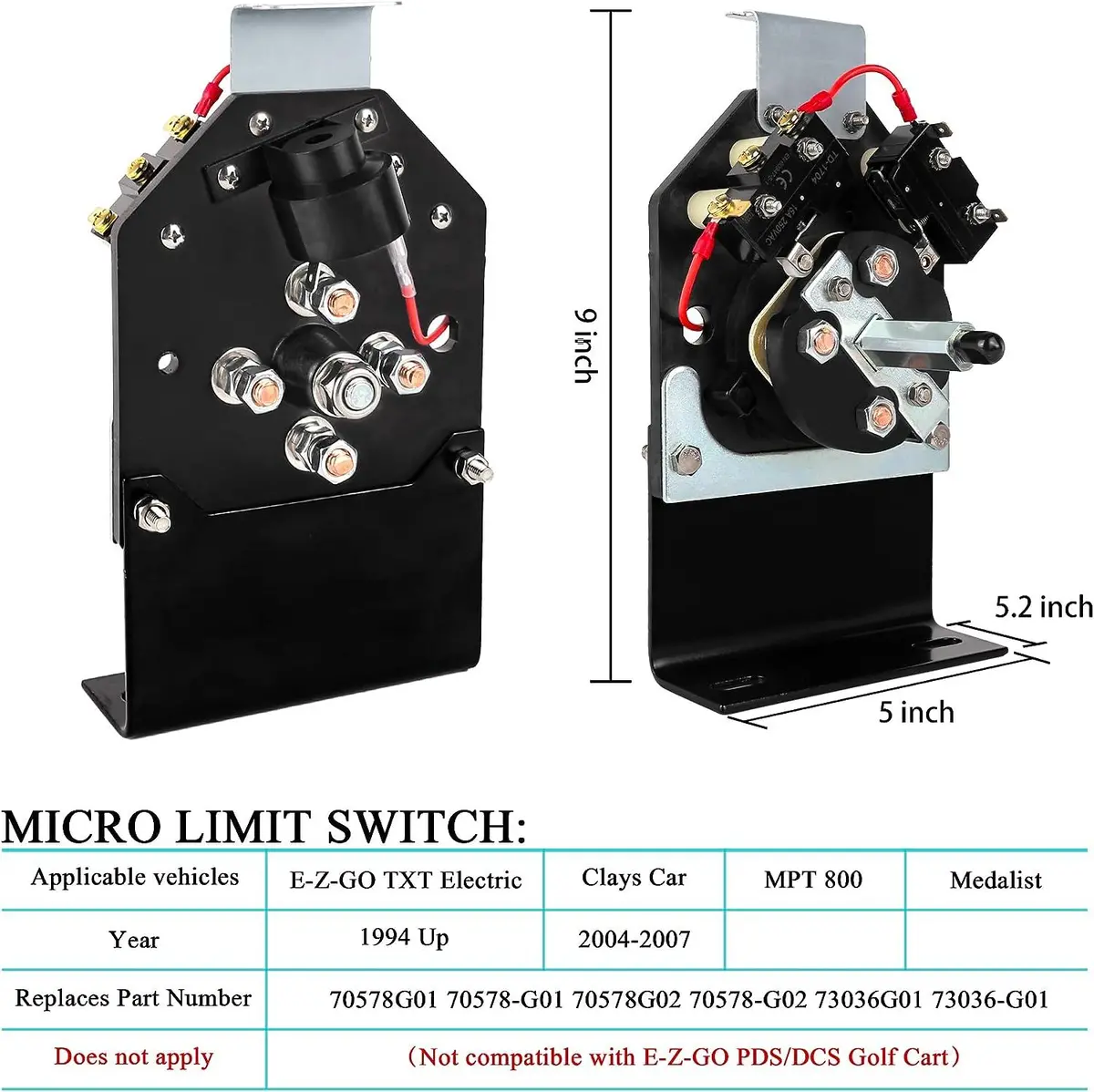 Golf Cart Forward And Reverse Switch Assembly Suitable For Ezgo Txt 1994-Up - 10L0l 2