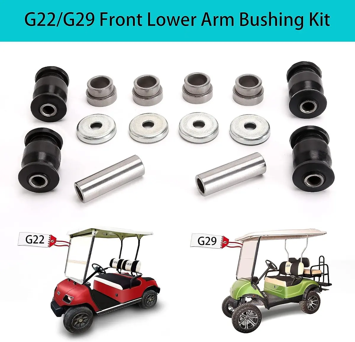 Golf Cart Front Lower Arm Bushing Kit For Yamaha G&E G22 G29 - 10L0l 2
