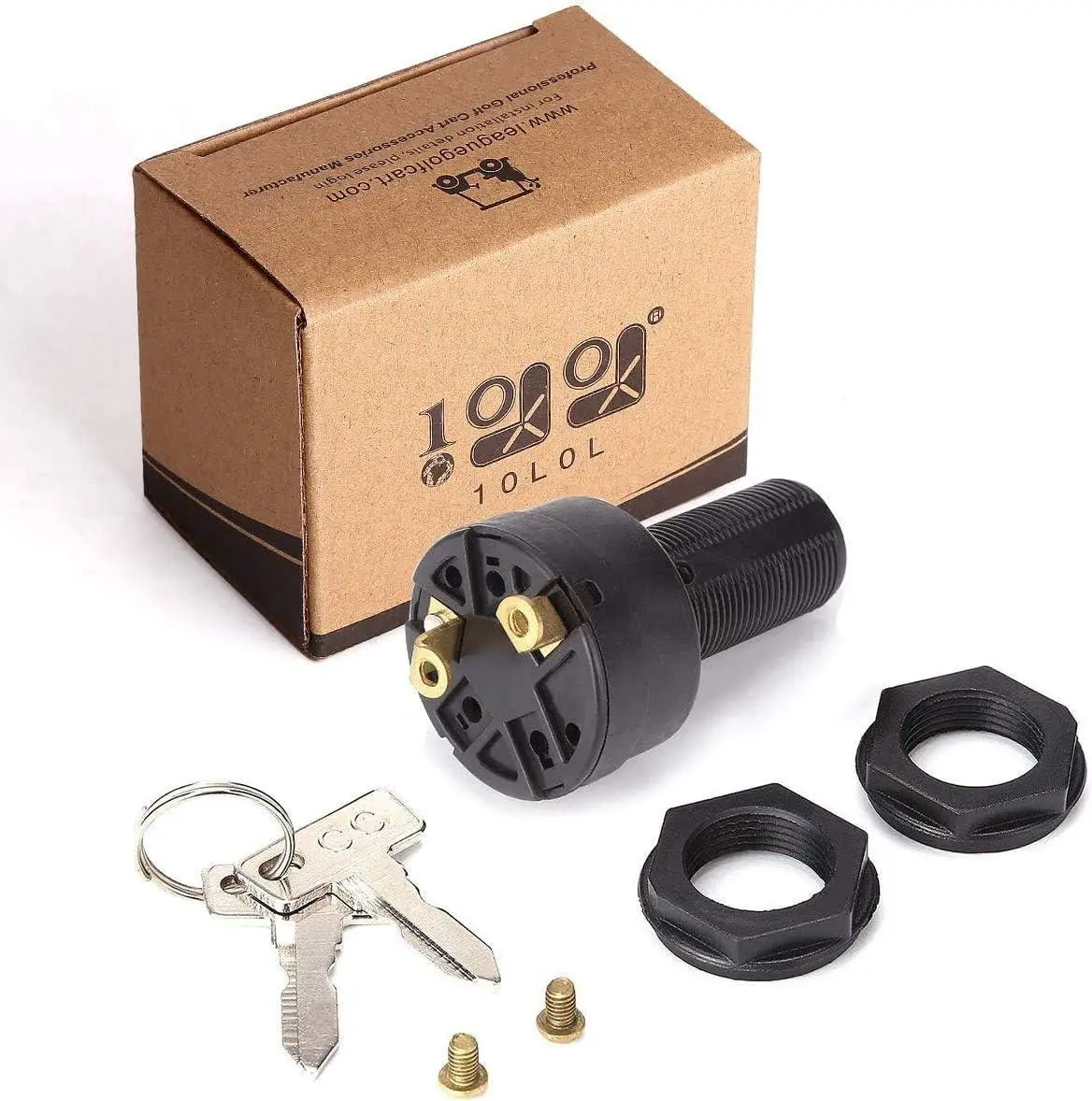 Golf Cart Ignition Key Switch For Club Car Ds 1996-Up 36V - 48V Electric - 10L0l 1