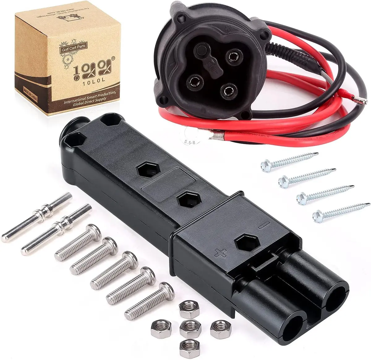 Golf Cart Mac Dc 48V Charger Plug & Powerwise Receptacle For Yamaha G19 G22 - 10L0l 1
