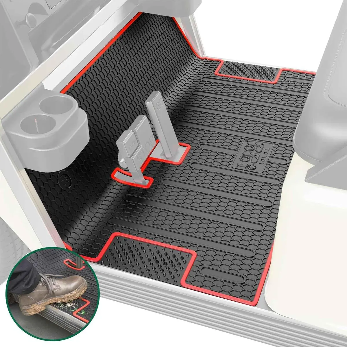 Golf Cart Mats For Club Car Ds 1982-Up Full Cover Mats - 10L0l 1