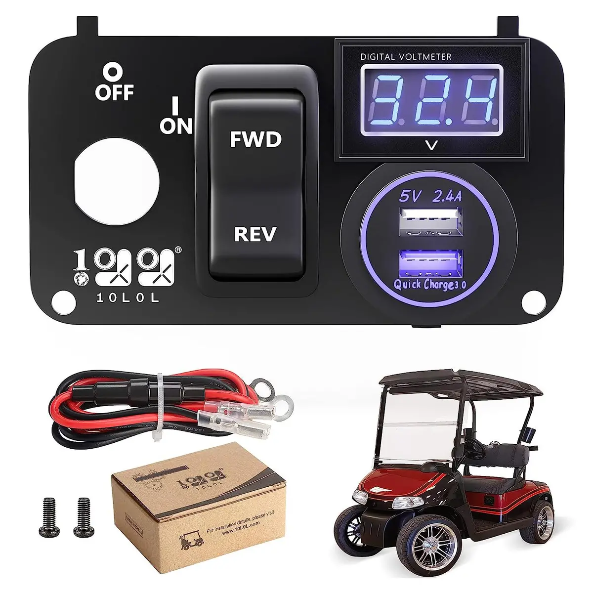 Golf Cart Parts Usb Charger Equipped With Forward Backward Switch For Ezgo Txt&Amp Pds - 10L0l 1