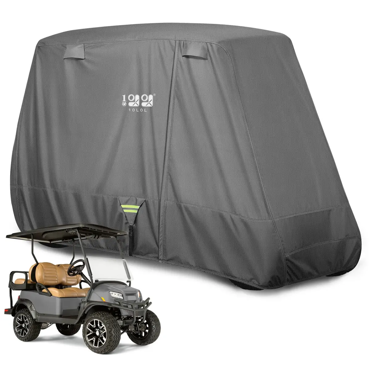 2/4/4+2 Passenger Golf Cart Cover Upgrade Extended Roof For Yamaha, Ezgo, Club Car - 10L0l 1