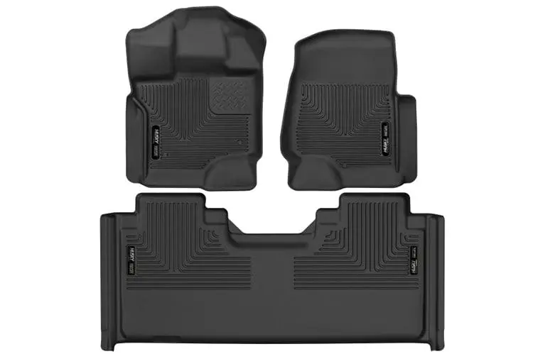 Husky Weatherbeater 2017-2022 Ford F250/F350/F450 Super Duty Front & 2Nd Seat Floor Liner 94061 Black 1