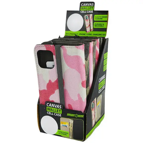 Canvas Cell Phone Wallet Iphone 11 - 6 Pieces Per Retail Ready Display 22122 1