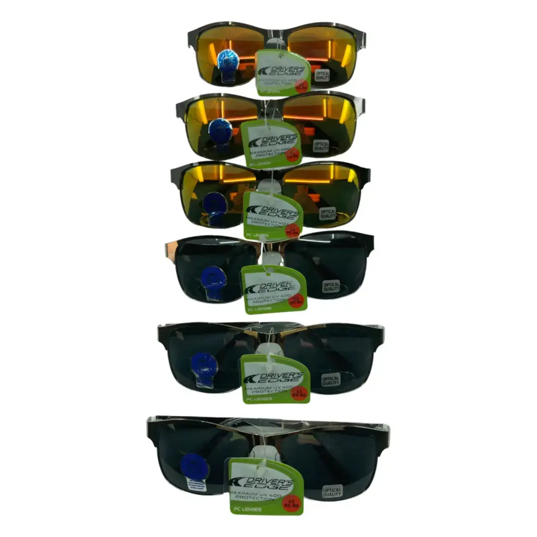 Sunglasses Drivers Edge Assortment - 6 Pieces Per Pack 53129 1