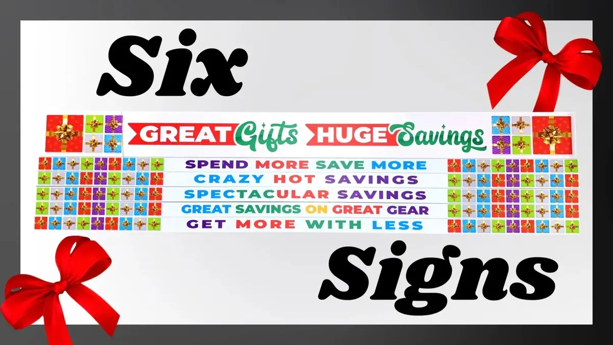 Merchandising Fixture - 4 Merchandising 6 Sign Set 976050 1