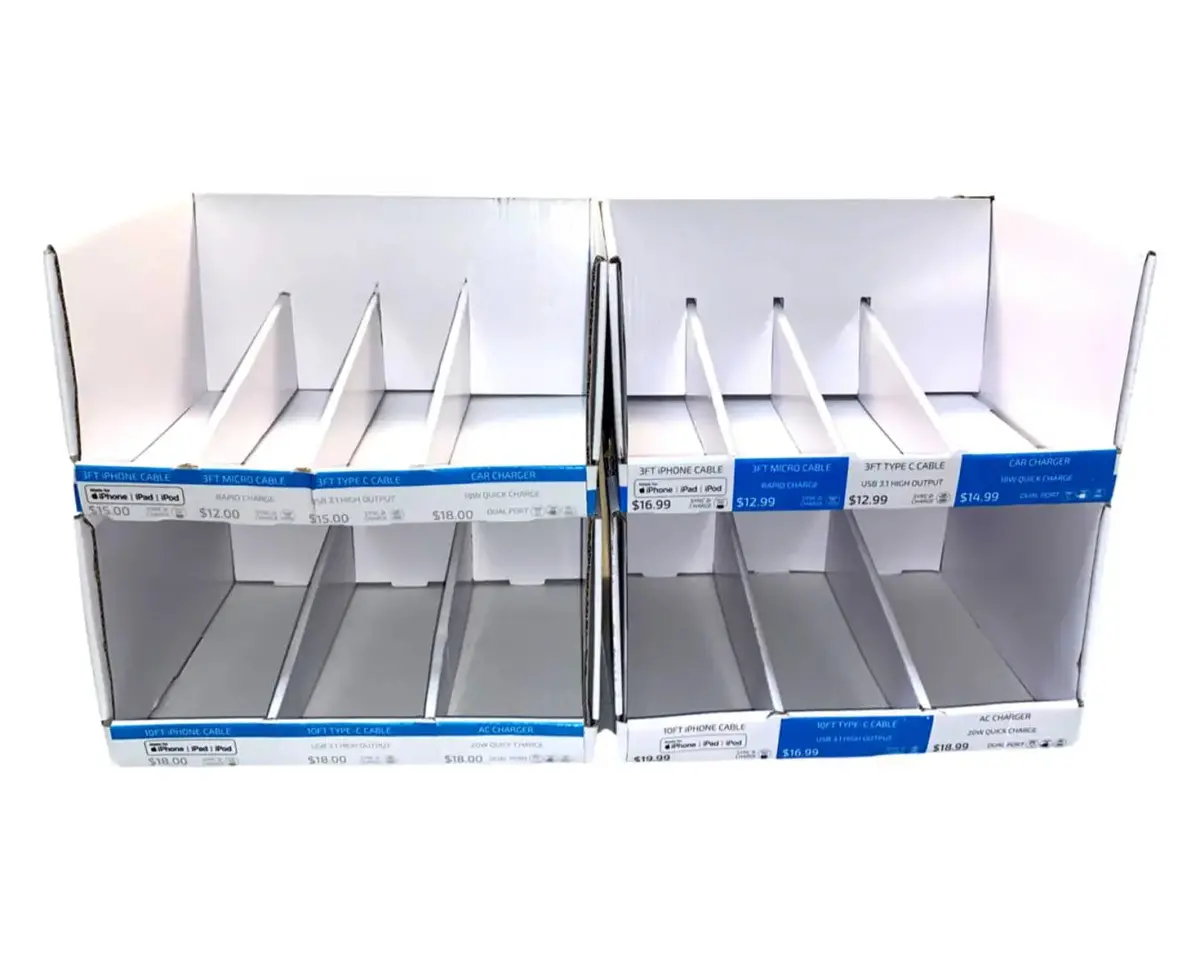 Merchandising Fixture  - Tech Basics Countertop Corrugated Display 4Ft Only 975770 1