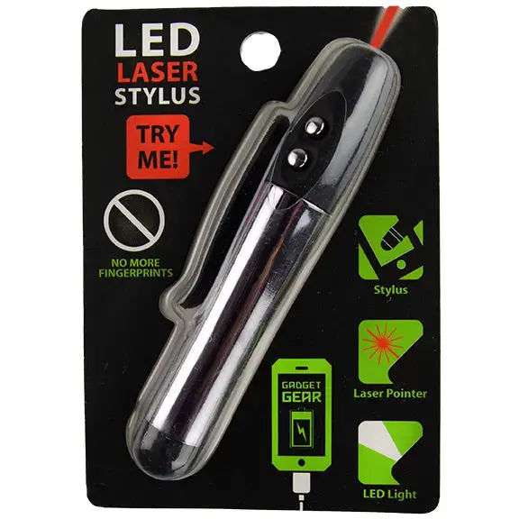 Laser Pointer Stylus With Led Light - 3 Pieces Per Pack 22457 1