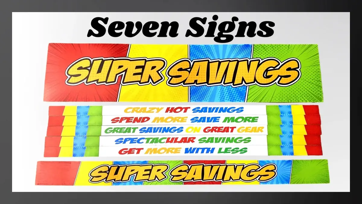 Merchandising Fixture - 3 Merchandising 7 Sign Set 975880 1