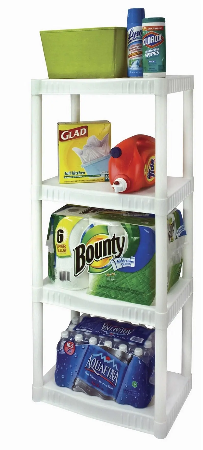 Plano 22"W X 14"D X 48"H 4-Shelf Shelving Unit, White 1