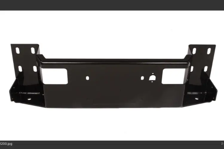 Fab Fours K1200-1 Black Steel Front Bumpers Half Ton Ranch Winch Tray (Up To 12K Lbs. Winch) 1