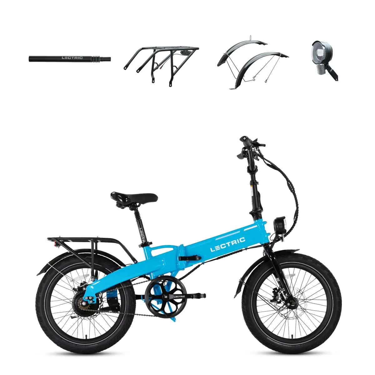Xp Lite2 Lectric Blue Long-Range + Free Rear Rack, Fenders, Elite Headlight, Suspension Seat Post ($346 Value) 1