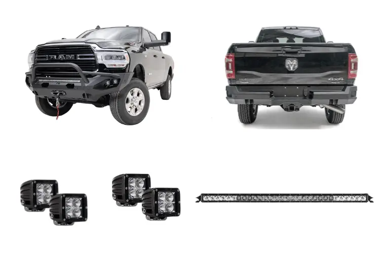 2024 Dodge Ram 2500 Night Raider Kit - Fab Fours + Rigid Led Lighting 1