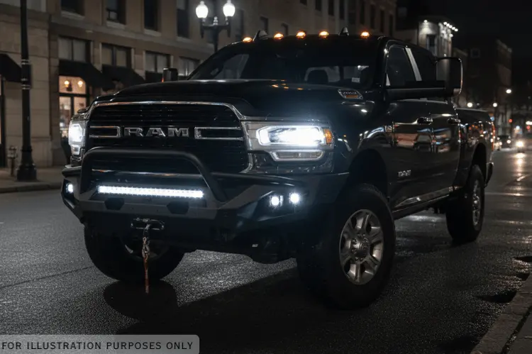 2024 Dodge Ram 2500 Night Raider Kit - Fab Fours + Rigid Led Lighting 2