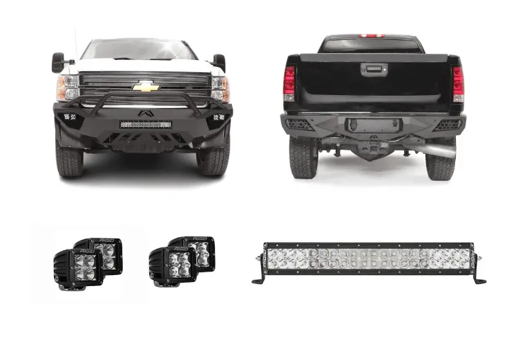 2014 Chevy Silverado 2500Hd Night Raider Kit - Fab Fours + Rigid Lighting 1