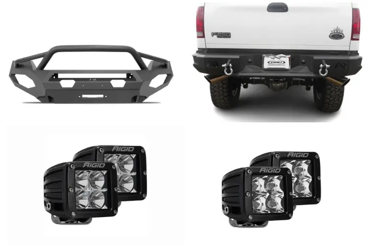 2016 Ford F250 Superduty Night Raider Kit - Fab Fours + Rigid Lighting 1