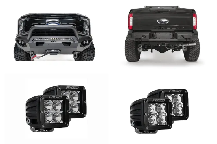 2022 Ford F250 Superduty Night Raider Kit - Fab Fours + Rigid Lighting 1