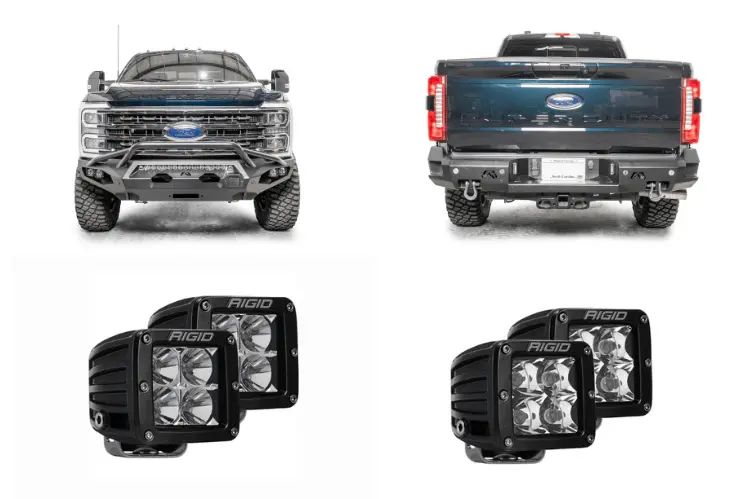 2023 Ford F250 Superduty Night Raider Kit - Fab Fours + Rigid Lighting 1