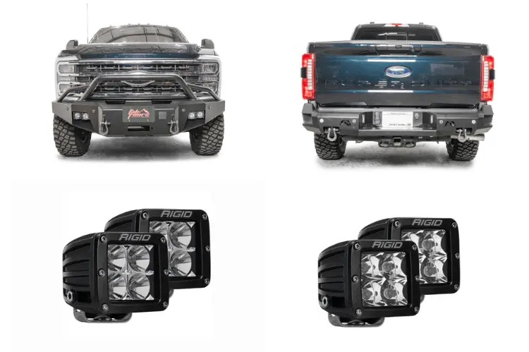 2024 Ford F250 Superduty Night Raider Kit - Fab Fours + Rigid Lighting 1