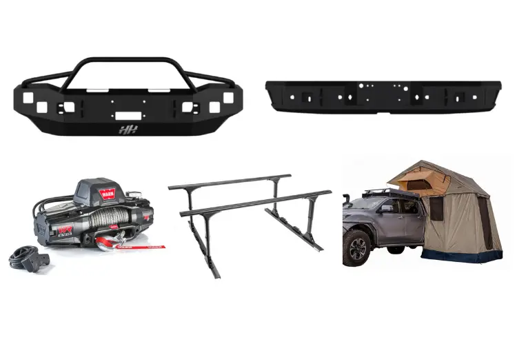 2004 Ford F250 Superduty Overland Adventure Kit - Hammerhead Armor + Warn Winch + Truxedo Rack + Arb Rooftop Tent 1