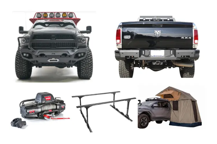2018 Dodge Ram 2500 Overland Adventure Kit - Fab Fours + Warn Winch + Truxedo Rack + Arb Rooftop Tent 1