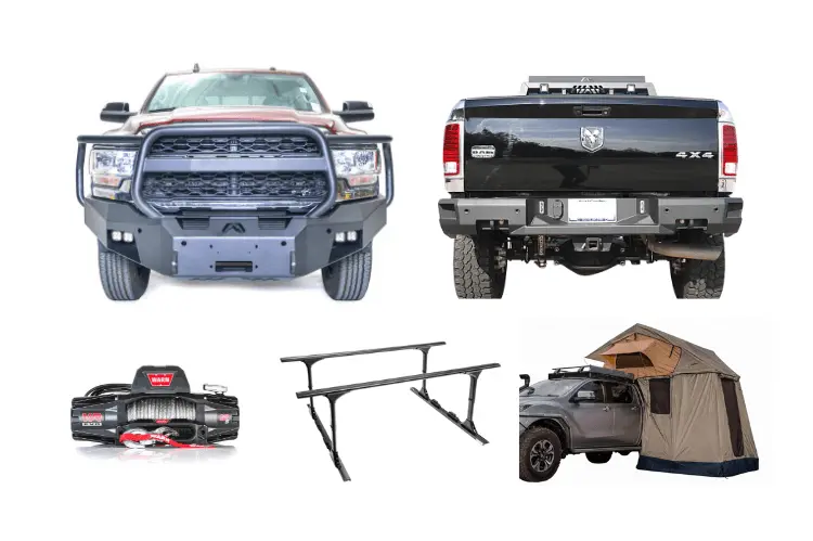 2024 Dodge Ram 2500 Overland Adventure Kit - Fab Fours + Warn Winch + Truxedo Rack + Arb Rooftop Tent 1