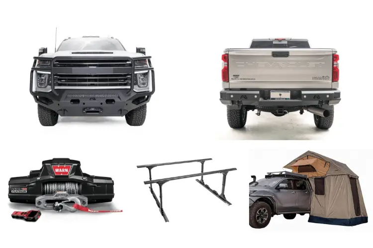 2023 Chevy Silverado 2500Hd Overland Adventure Kit -  Fab Fours + Warn Winch + Truxedo Rack + Arb Rooftop Tent 1