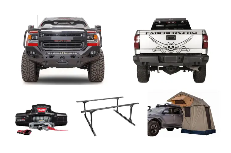 2019 Gmc Sierra 2500Hd Overland Adventure Kit -  Fab Fours + Warn Winch + Truxedo Rack + Arb Rooftop Tent 1